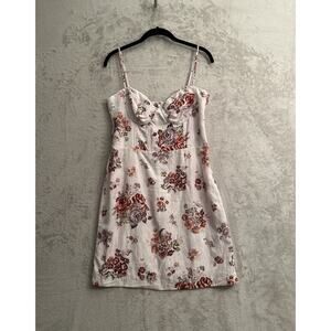 Brock Collection x H&M Powder Pink Corset Dress sz. M Twee Linen Blend Floral